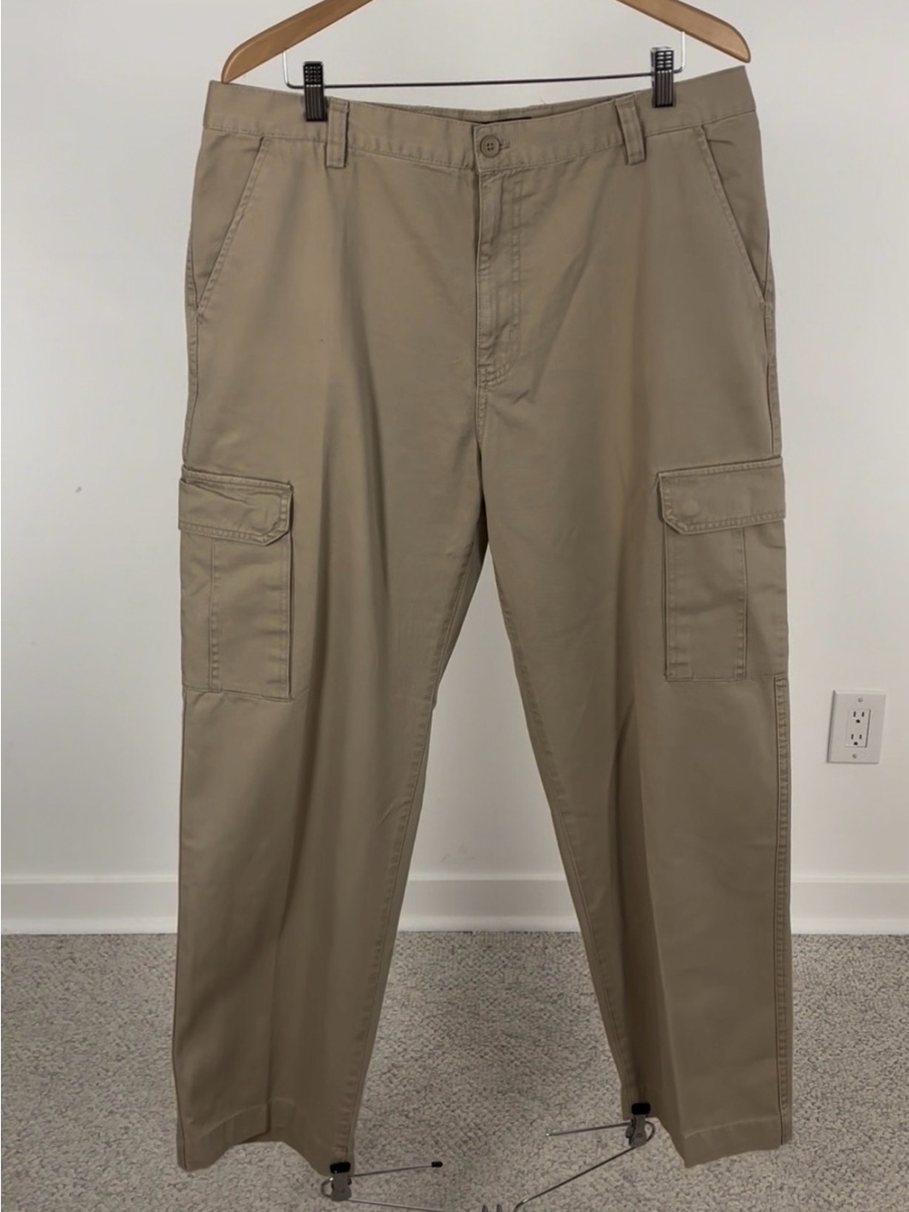 CHAPS Tan Cargo Pants 100 Percent Cotton 38 x 32